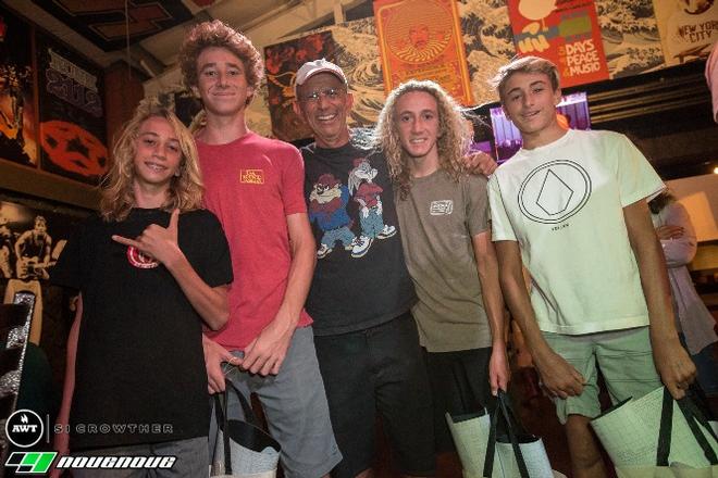 The Schettewis in full force at the registration party - NoveNove Maui Aloha Classic ©  Si Crowther / IWT